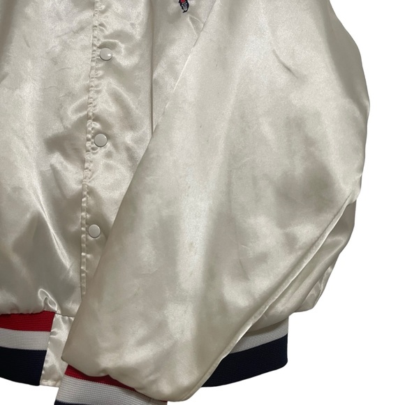 Vintage Hilton White Satin Bomber Jacket Florida Law Enforcement Games Men’s XL - Picture 14 of 15